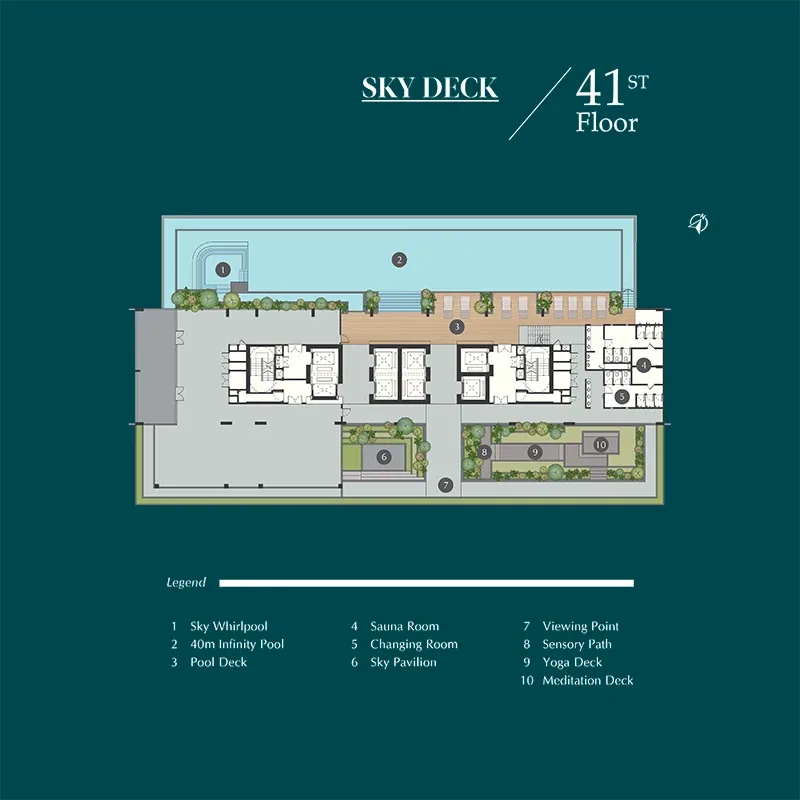 Sky Deck facility level plan, Level 41, Times Square 2