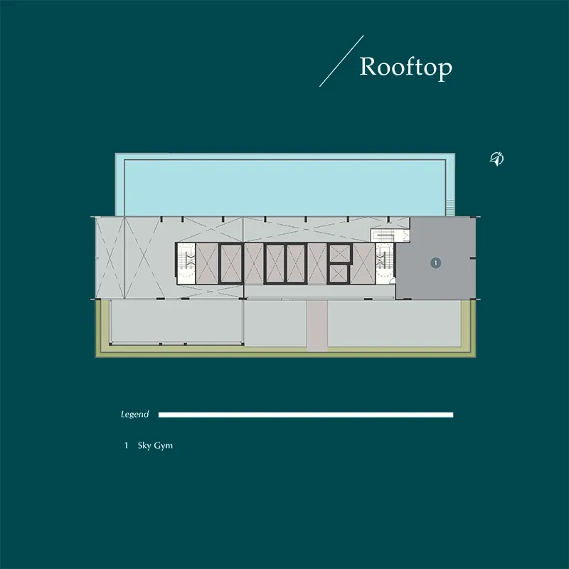 Rooftop facility level plan, Times Square 2